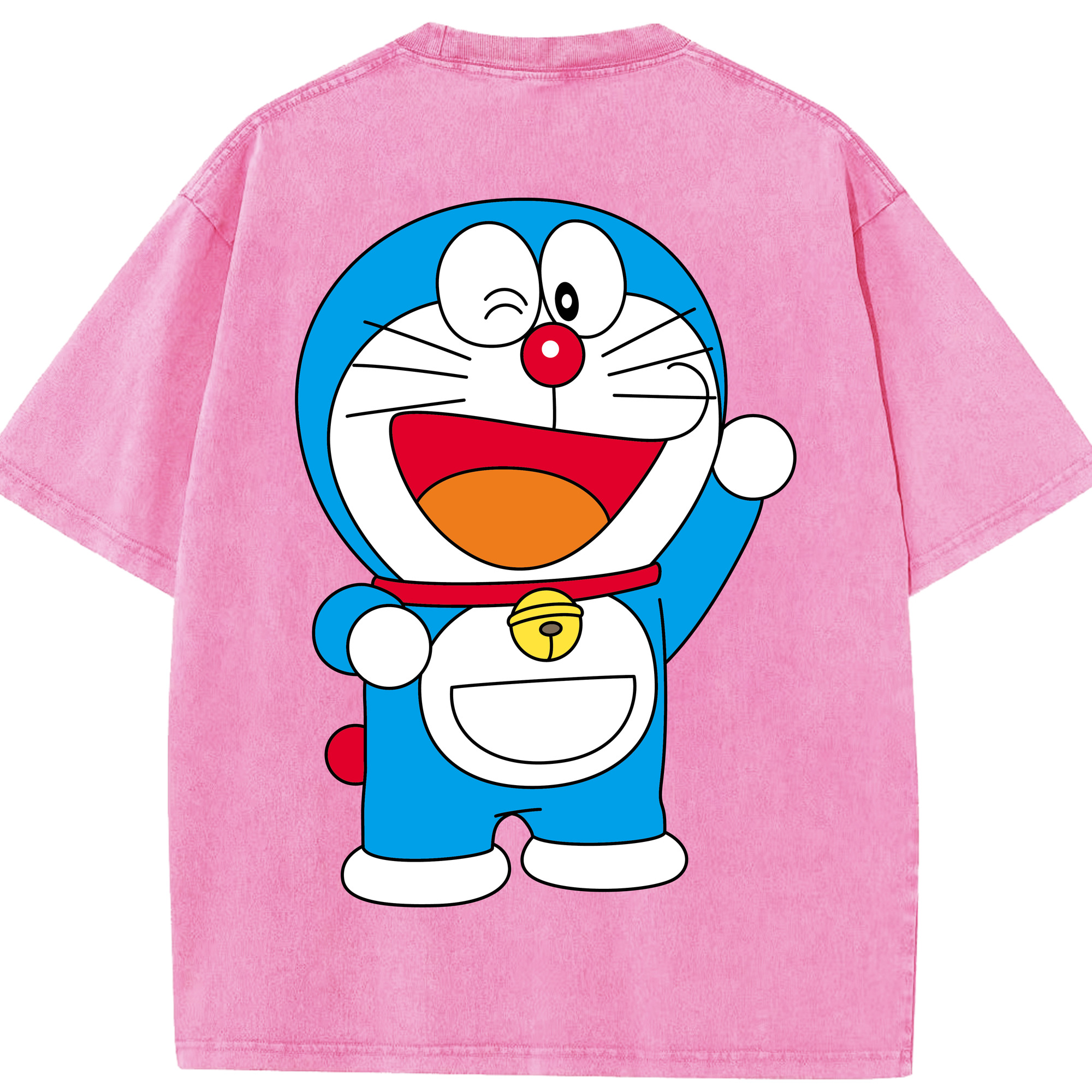 （画像用） ドラえもん Doraemon 綿100% ヴィンテージ風 半袖Tシャツ（背面プリント）